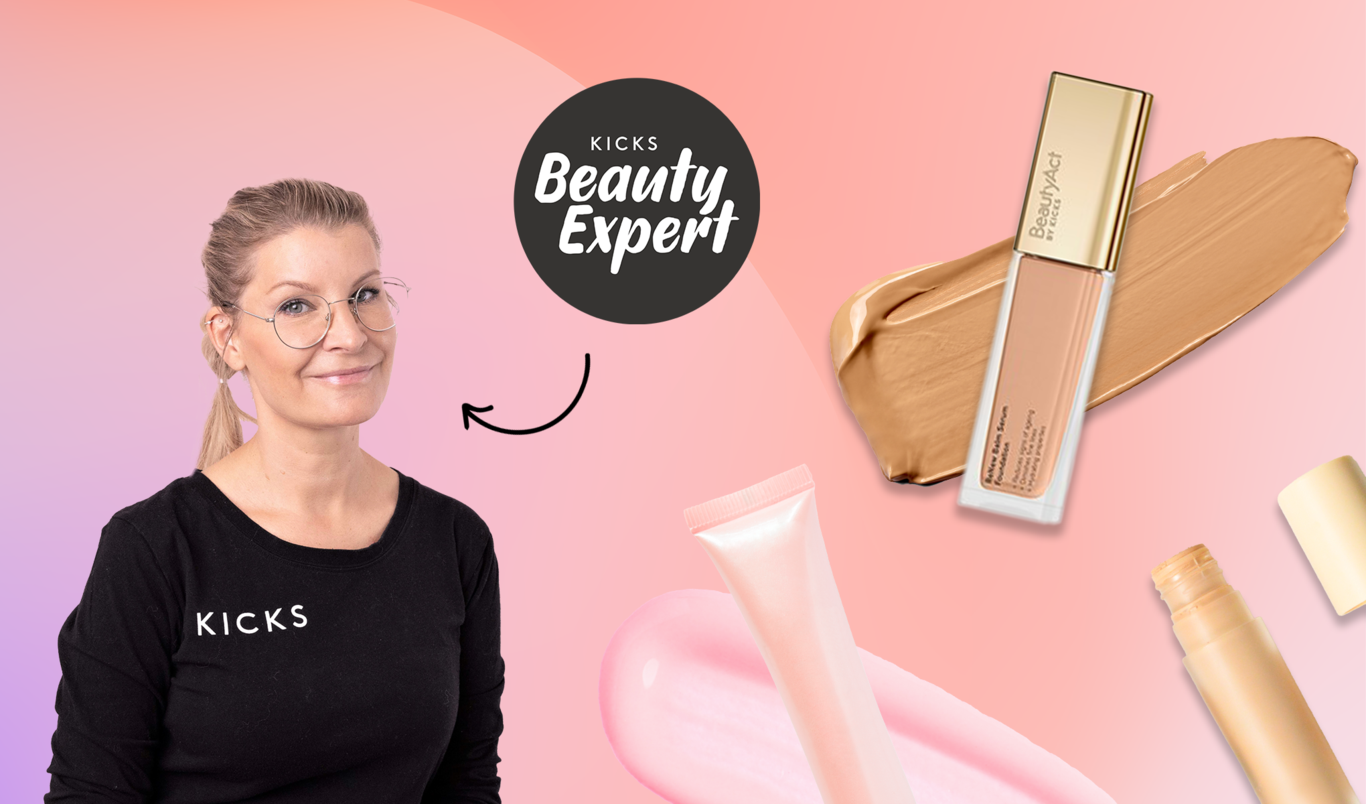 KICKS makeupartist Åsa gir råd om serumhybrider til basen