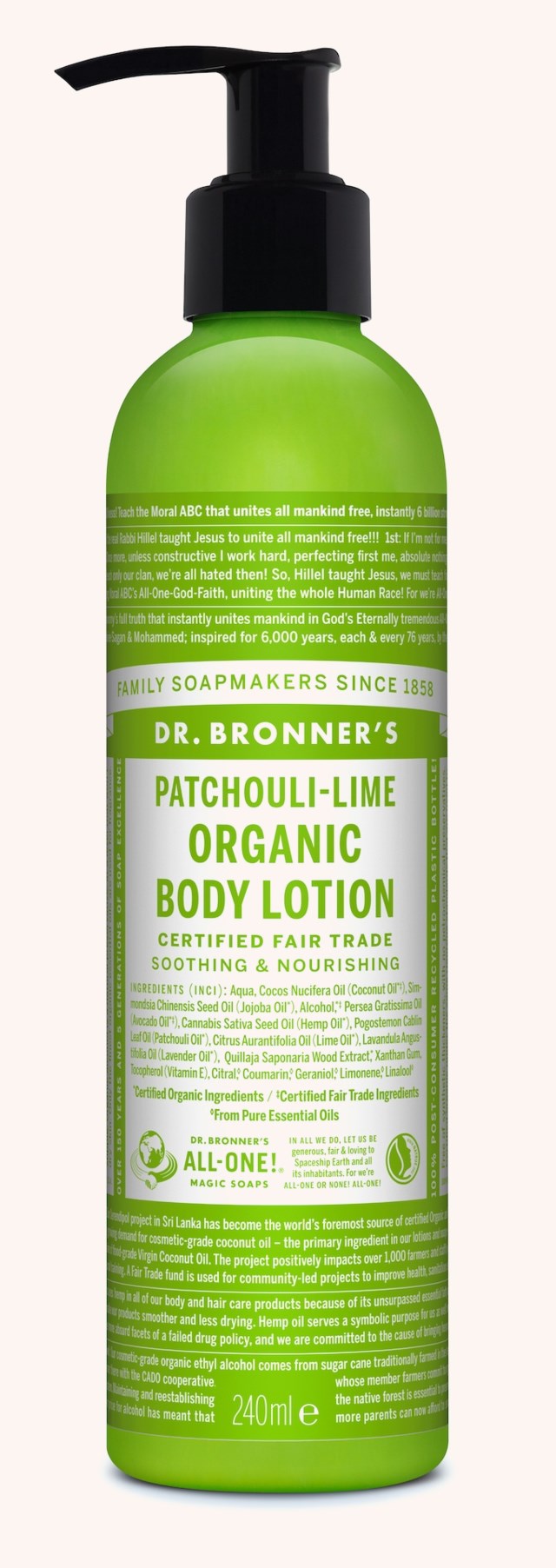 Patschouli Lime Organic Hand & Body Lotion 240 ml Patschouli Lime Organic Hand & Body Lotion 240 ml