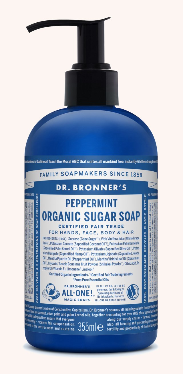 Peppermint Organic Sugar Soap 355 ml