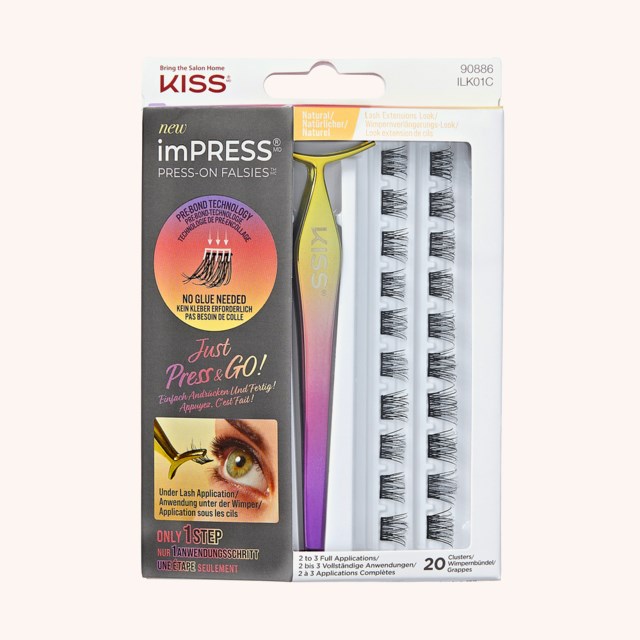 ImPRESS Press On Falsies Natural Kit 01 False lashes 20 pcs