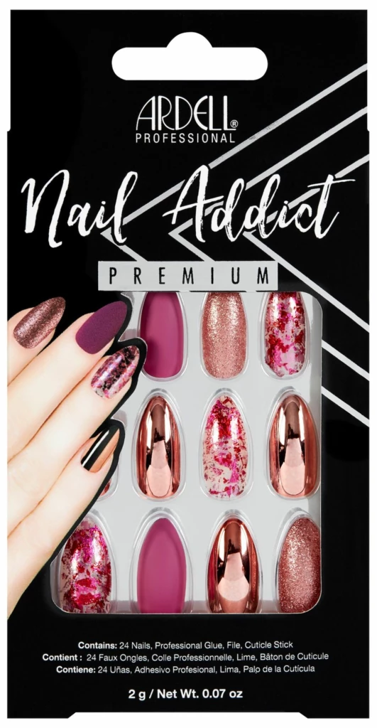 Bilde av Nail Addict Artifical Nails Chrome Pink Foil