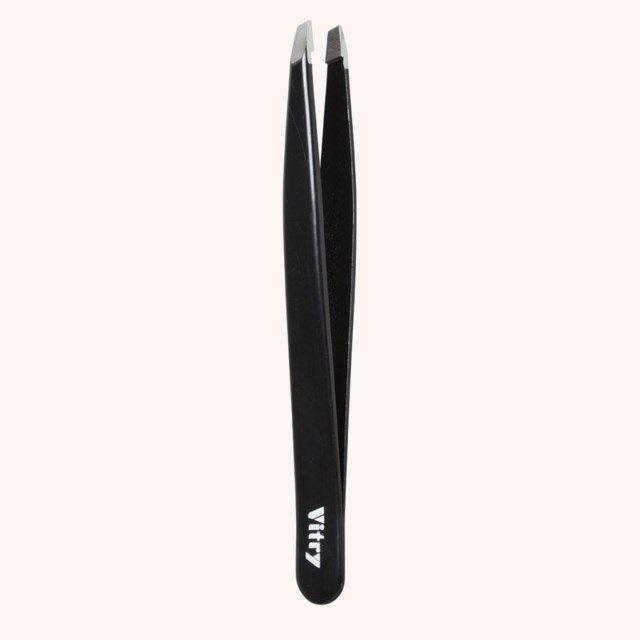 Tweezers Slant Ends Black