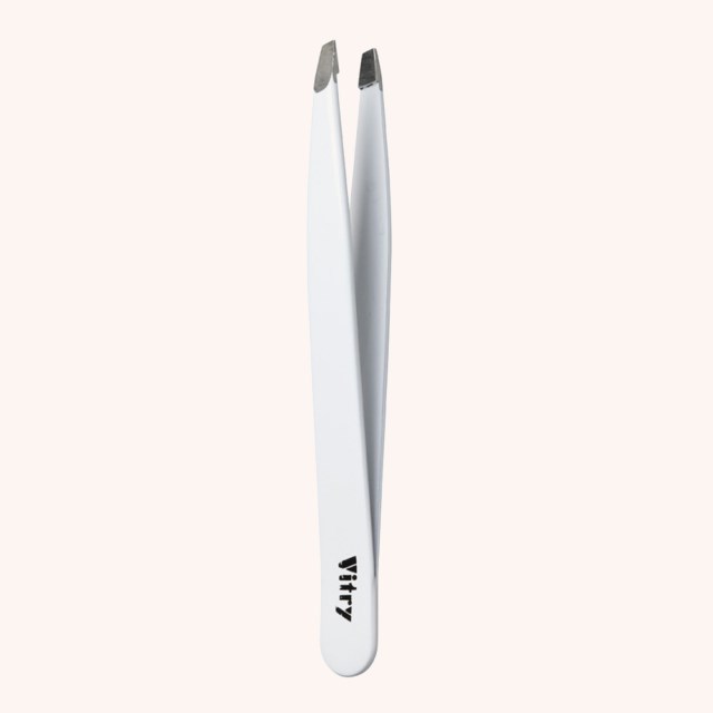 Tweezers Slant Ends White