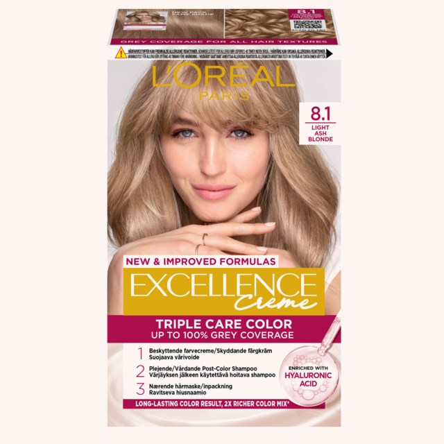Excellence Crème 8-1 Light Ash Blonde