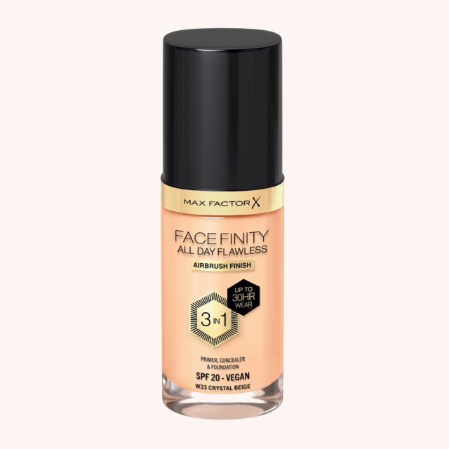 Facefinity All Day Flawless 3-In-1 Foundation 33 Crystal Beige
