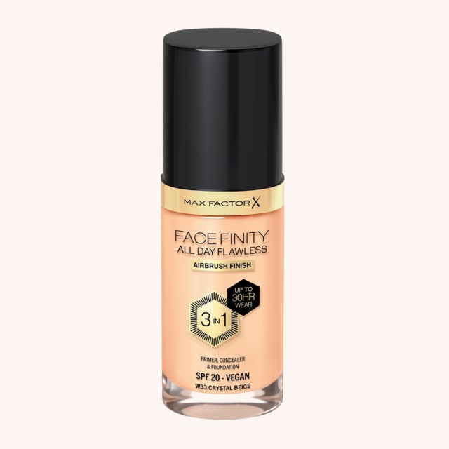 Facefinity All Day Flawless 3-In-1 Foundation 33 Crystal Beige Facefinity All Day Flawless 3-In-1 Foundation 33 Crystal Beige