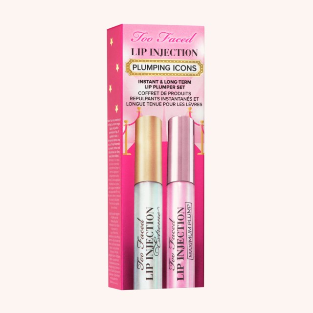 Lip Injection Plumping Icons Set Lip Injection Plumping Icons Set