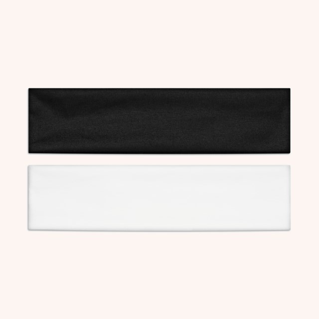 Elastic Headband Black & White 2-pack Elastic Headband Black & White 2-pack