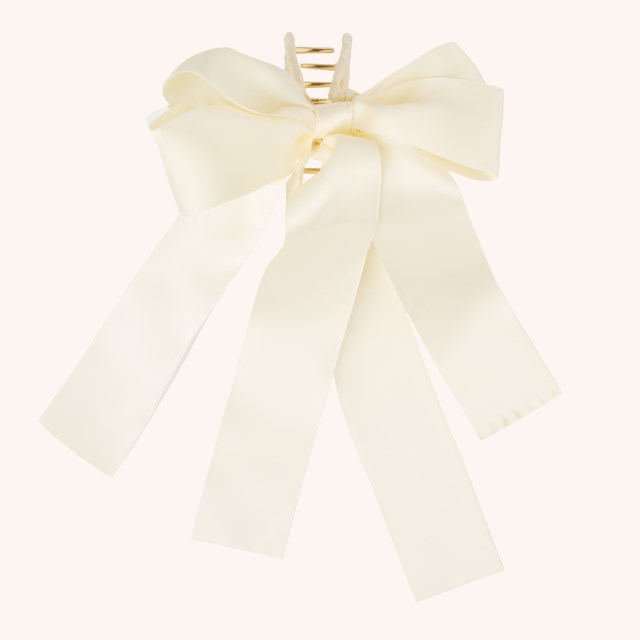 Hair Clip Bow Ivory