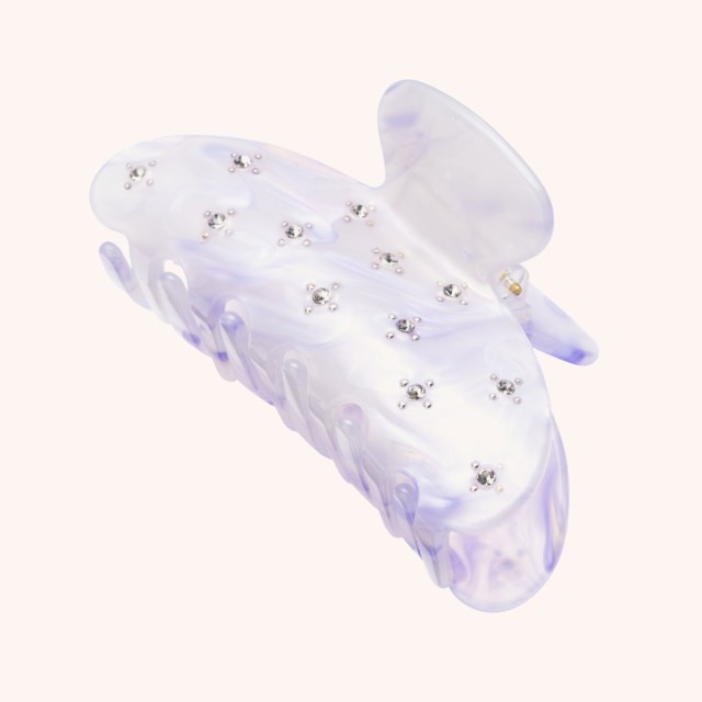 Claw Clip Lilac Stones