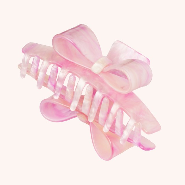 Bow Claw Clip Pink