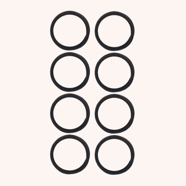 Soft Rolled Ties 8-pack Black