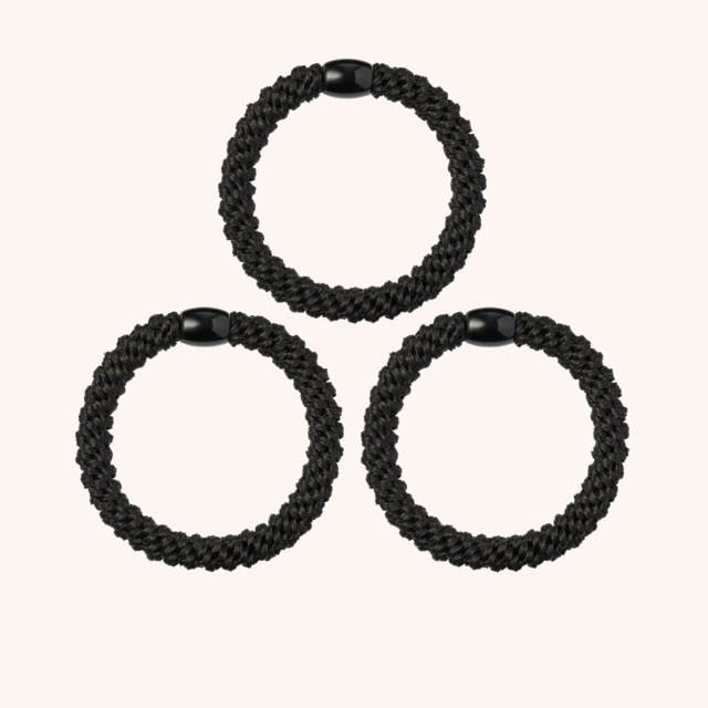 Woven Hair Ties 3-pack Black Woven Hair Ties 3-pack Black