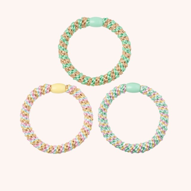 Woven Hair Ties 3-pack Green