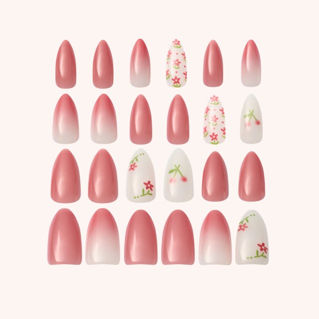 24 Press On Cherry Nails 24 Press On Cherry Nails