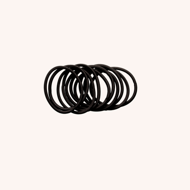 Hair Elastics Black 10-pack