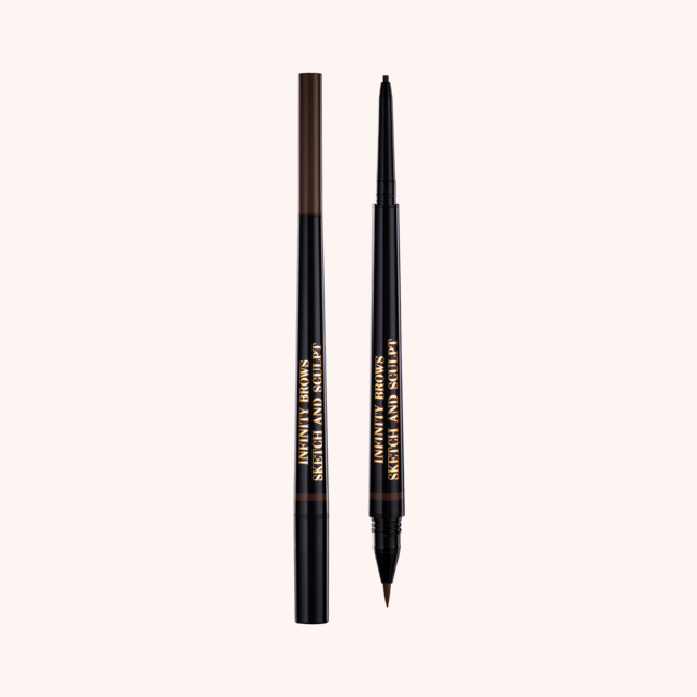 Infinity Power Brows Sketch And Sculpt Liquid Liner & Pencil Dark Brown