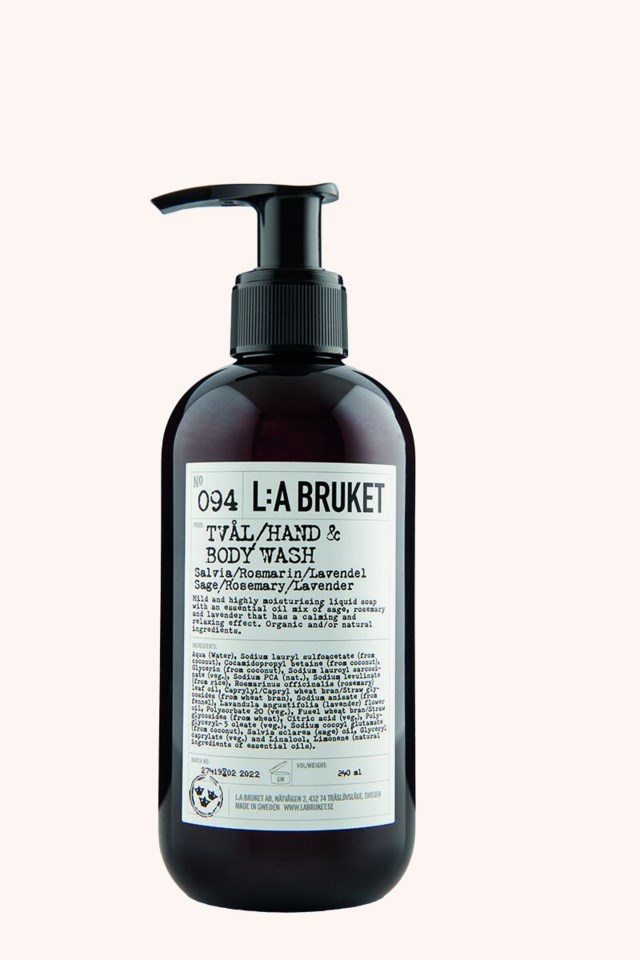 094 Hand & Body Wash Sage/Rosemary/Lavender 240 ml