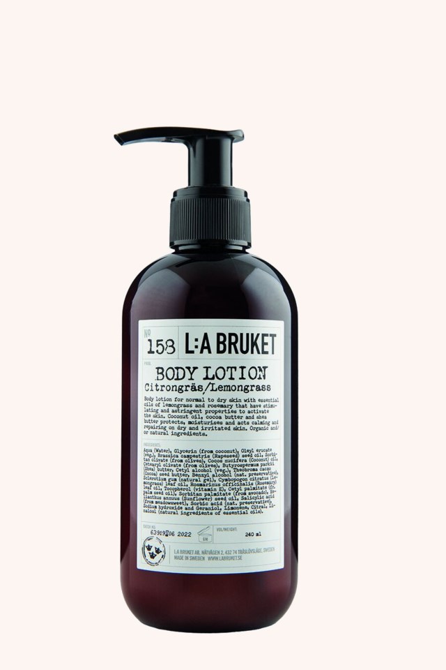 158 Body Lotion Lemongrass 240 ml 158 Body Lotion Lemongrass 240 ml