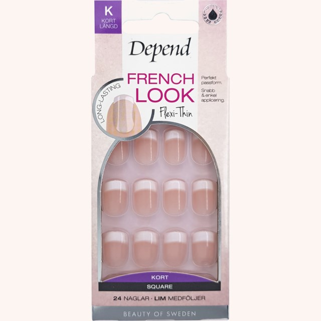 French Look Short Square Pink