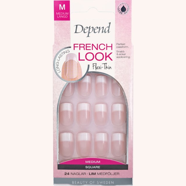 French Look Medium Square Pink Shimmer