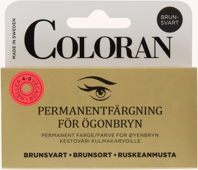 Coloran Permanent Eyebrow Color Brown Black