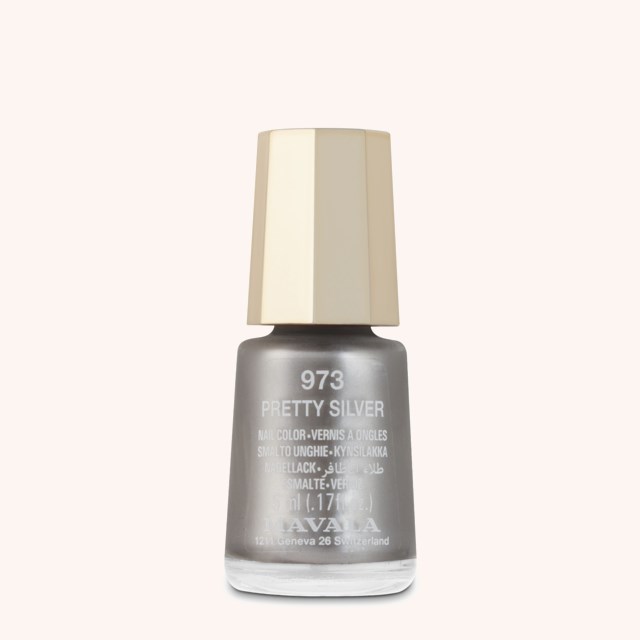 Mini Nail Polish - Pretty Rebel Colors 973 Pretty Silver